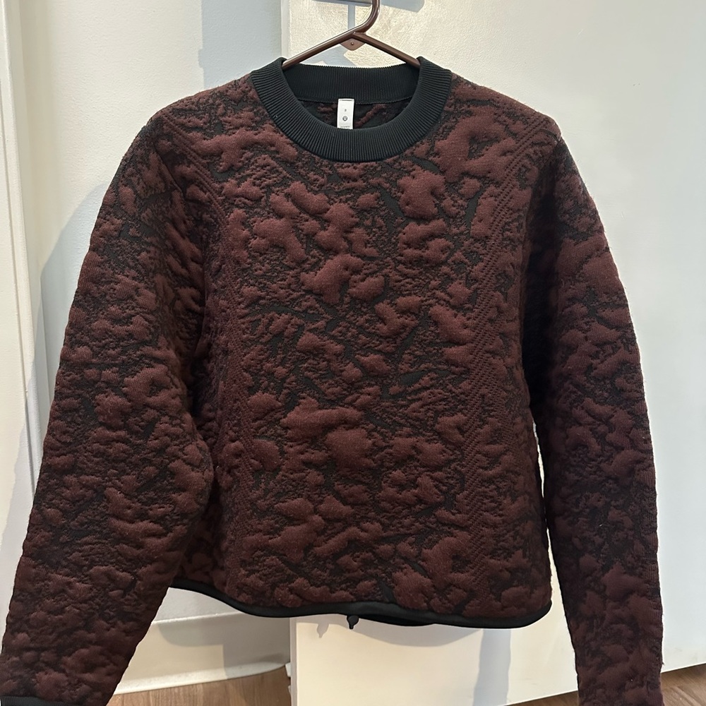 Lululemon Jacquard Multi-Texture Crew Neck Sweater Size 8